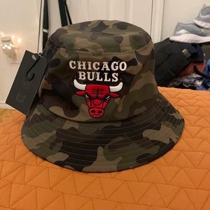 Camouflage bucket hat, Chicago Bulls